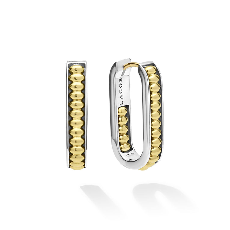LAGOS Signature Caviar Collection Oval Hoop Earrin