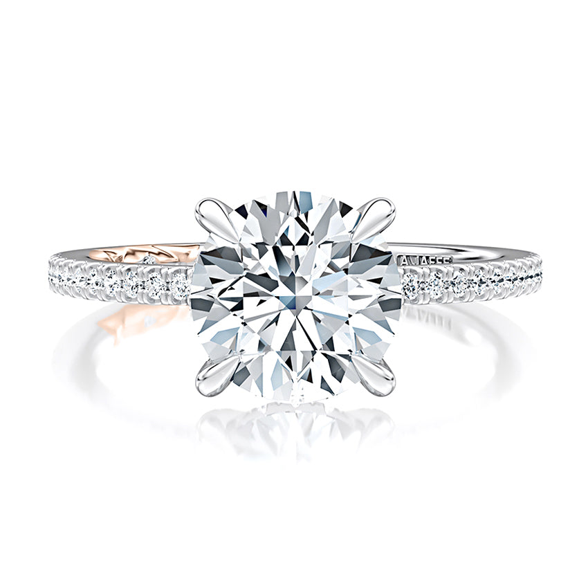 A. Jaffe Hidden Accent Side Stone Natural Diamond