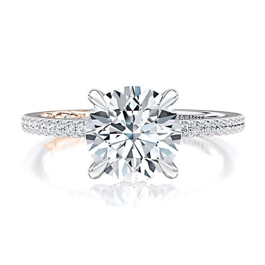 A. Jaffe Hidden Accent Side Stone Natural Diamond