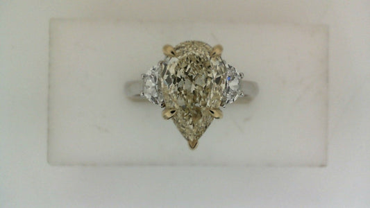 ReMARKable Designs Hidden Accent Side Stone Lab-Grown Diamond Complete Engagement Ring in 14 Karat White - Yellow Gold