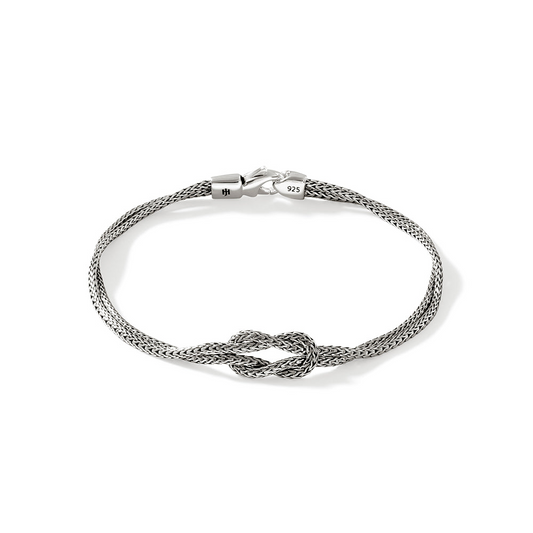 Sterling silver knot design bracelet.
