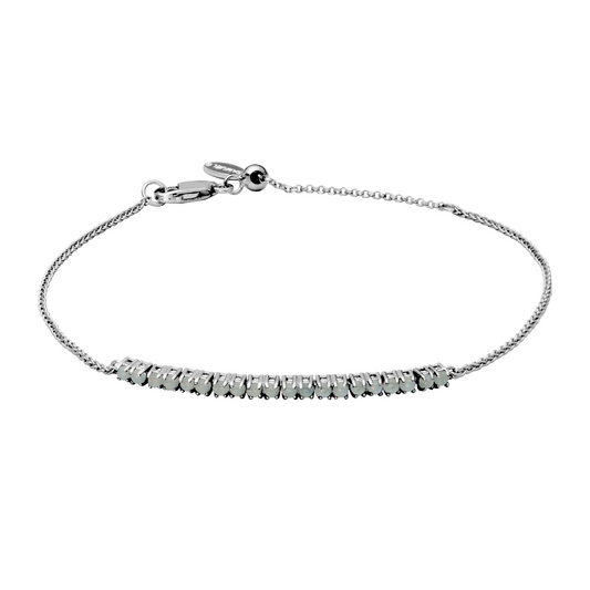 Sterling silver bracelet with opal gemstones.