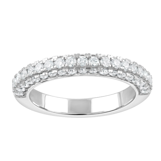 ReMARKable Designs Ladies Wedding Band in 14 Karat White Gold with 1.00ctw of Round Lab-Grown Diamond