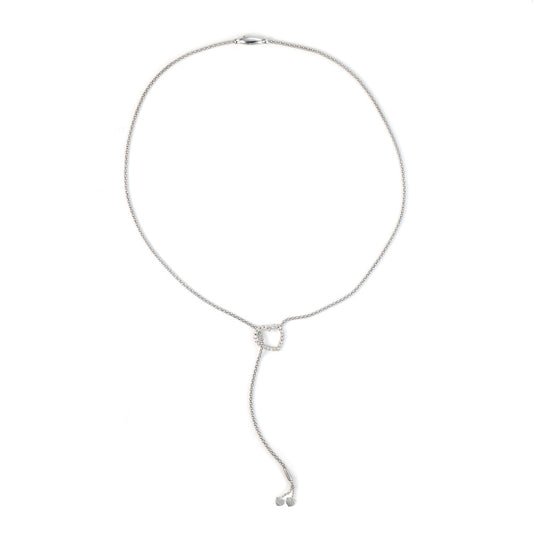 ReMARKable Estate Natural Diamond Necklace in 18 Karat White Gold with 0.24ctw H/I I1 Round Diamonds