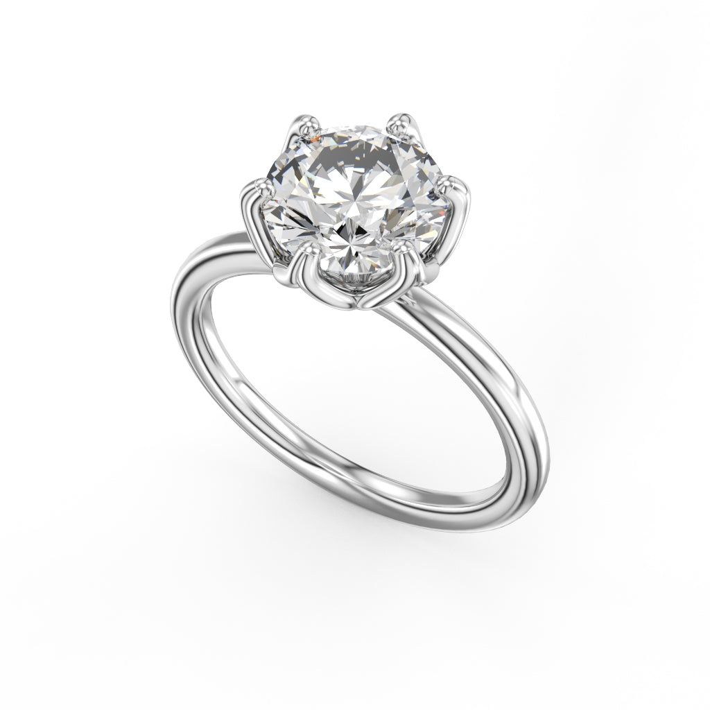 14K white gold diamond engagement ring.