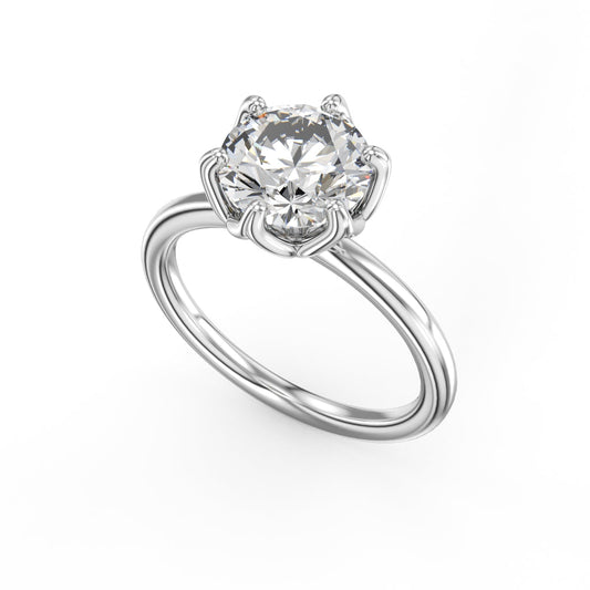 14K white gold diamond engagement ring.