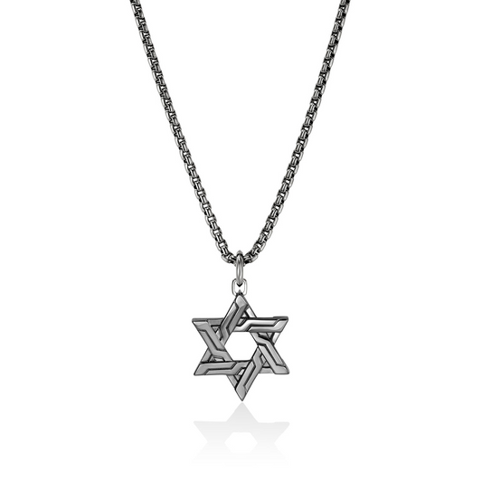 Sterling silver Star of David necklace.