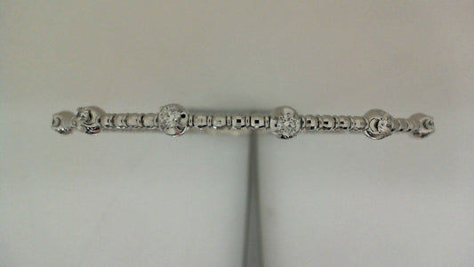 ReMARKable Designs Natural Diamond Bracelet in 14 Karat White Gold with 0.42ctw Round Diamonds