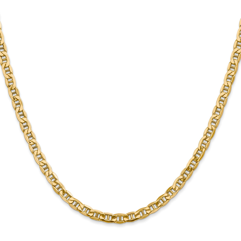 14K Yellow Gold Anchor Chain Necklace