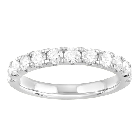 ReMARKable Designs Ladies Wedding Band in 14 Karat White Gold with 0.99ctw of Round Lab-Grown Diamond