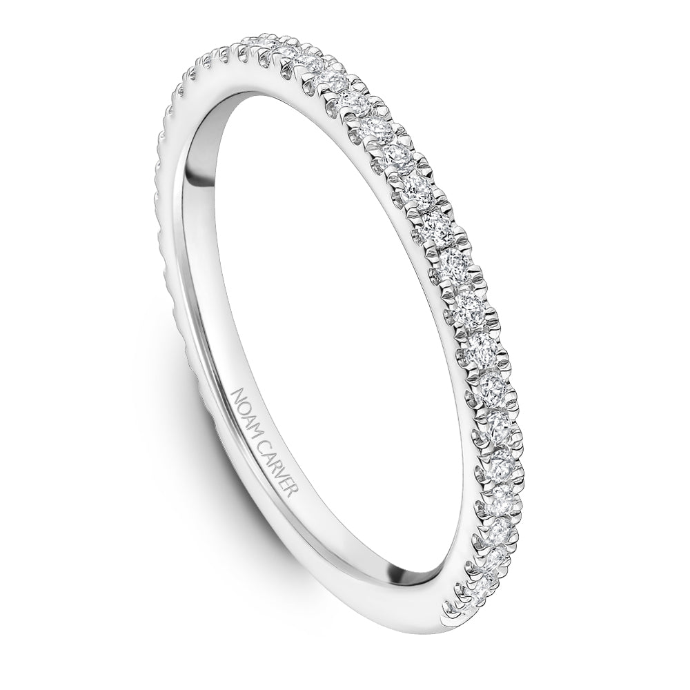 Ladies diamond band, 14K white gold, size 6.5.