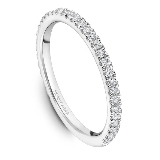 Ladies diamond band, 14K white gold, size 6.5.