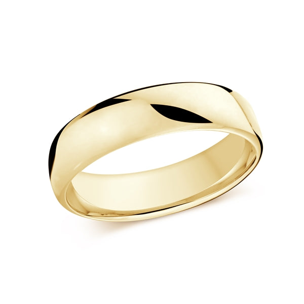 14K yellow gold men's carved band.