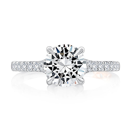 14K white gold diamond engagement ring.