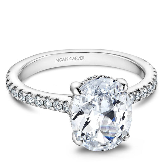 Noam Carver diamond engagement ring in white gold.