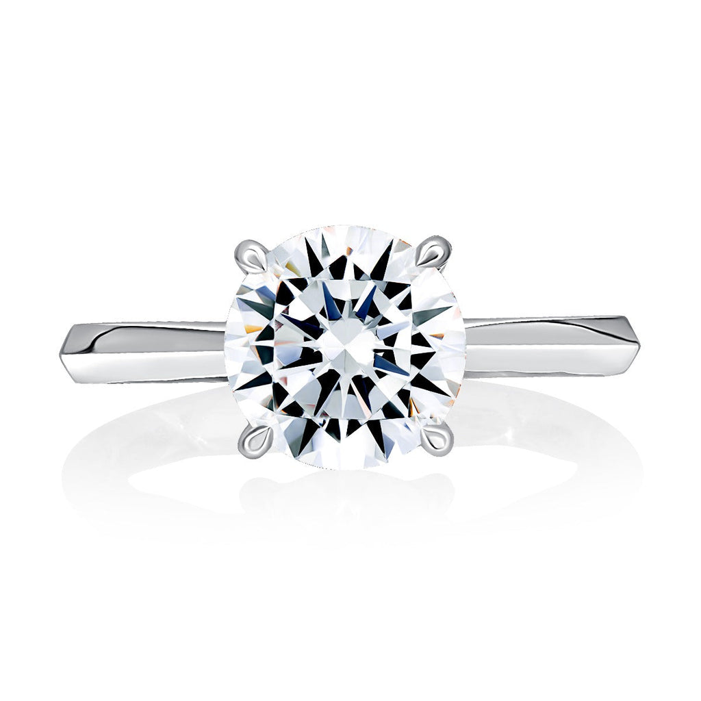 14K white gold diamond engagement ring.