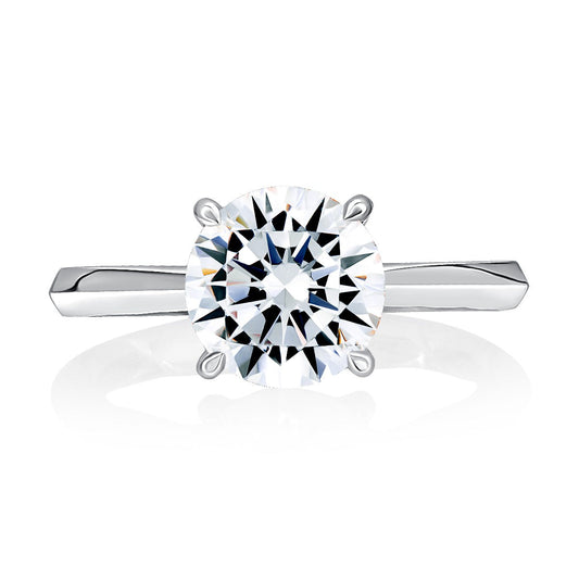 14K white gold diamond engagement ring.