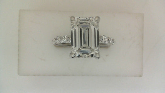 ReMARKable Designs Hidden Accent Side Stone Complete Engagement Ring in 18 Karat White Gold with 3.58ctw of Round Lab-Grown Diamonds, Clarity: VVS2, Color: F