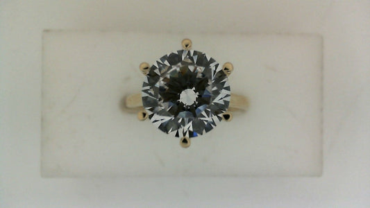 A. Jaffe Three Stone Natural Diamond Semi-Mount Engagement Ring in 14 Karat Yellow Gold