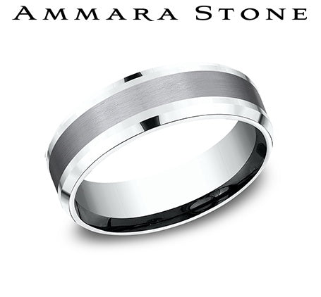Tantalum band, polished and satin textures.