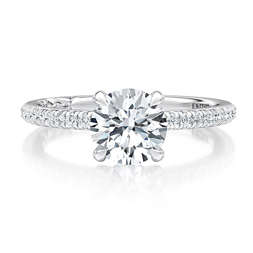14k white gold diamond engagement ring.