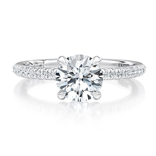 14k white gold diamond engagement ring.