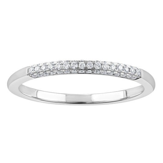 ReMARKable Designs Ladies Wedding Band in 14 Karat White with 0.16ctw of Round Lab-Grown Diamond
