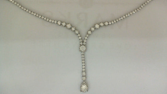 ReMARKable Designs Natural Diamond Necklace in 18 Karat White Gold with 0.50ctw H/I VS Round Diamonds