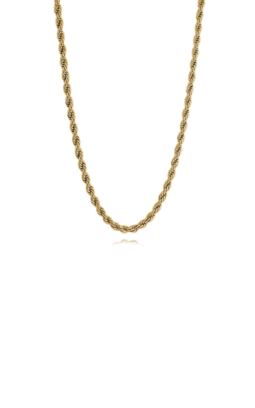 Yellow stainless steel rope chain, 3mm width.