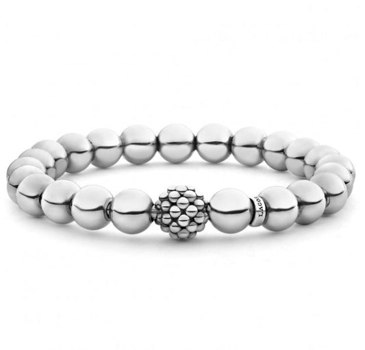 LAGOS Signature Caviar Collection Bracelet (No Stones) in Sterling Silver White