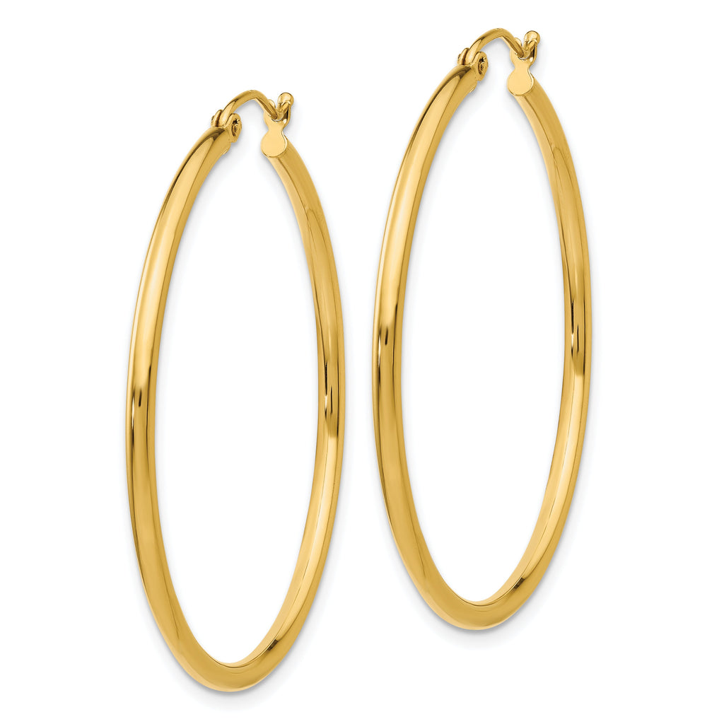 14K Yellow Gold Large Hoop Earrings