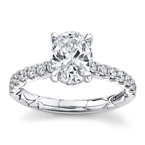A. Jaffe Hidden Accent Side Stone Natural Diamond