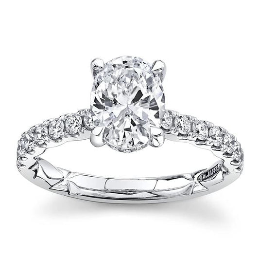 A. Jaffe Hidden Accent Side Stone Natural Diamond