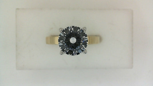 14K white yellow gold diamond ring