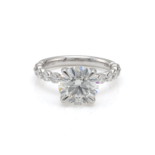 Lab-grown diamond engagement ring in 14K white gold.
