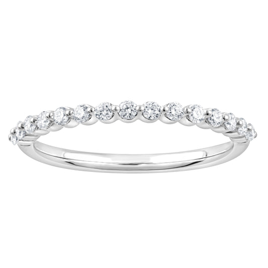 ReMARKable Designs Ladies Wedding Band in 14 Karat White Gold with 0.24ctw of Round Lab-Grown Diamond