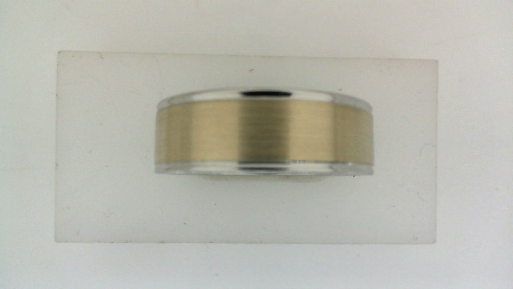 Two-tone 14K white-yellow gold ring, 7.5MM.