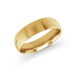 14K yellow gold ring, polished, 6MM wide.