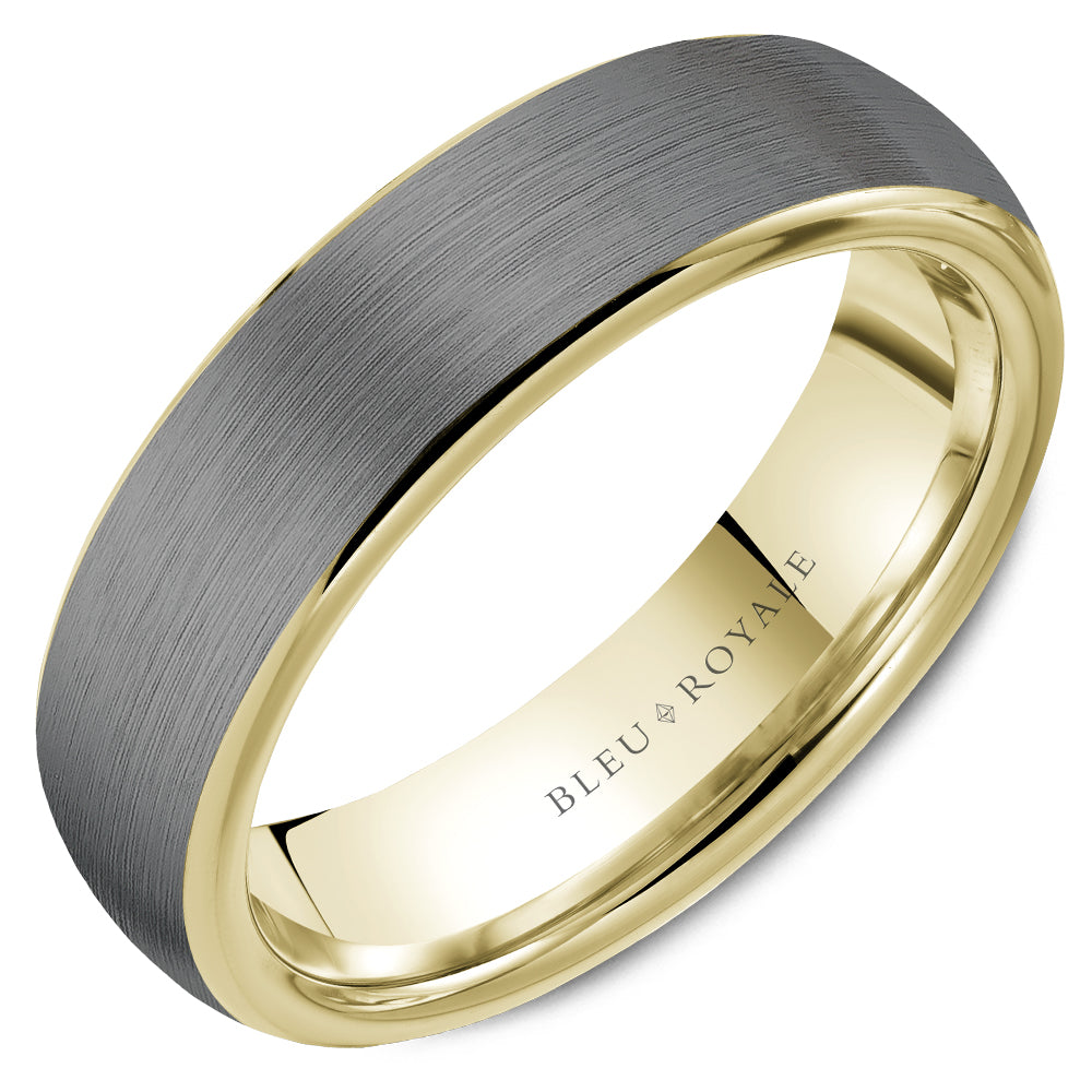Tantalum yellow-grey band, polished satin finish.