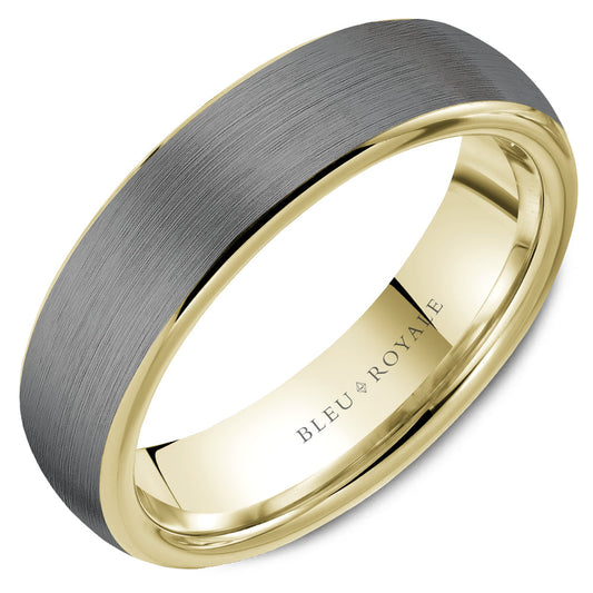 Tantalum yellow-grey band, polished satin finish.