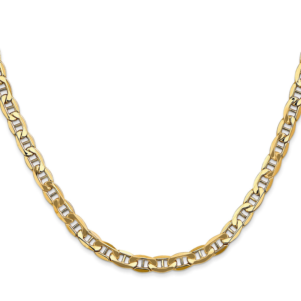 14K yellow gold anchor chain necklace.