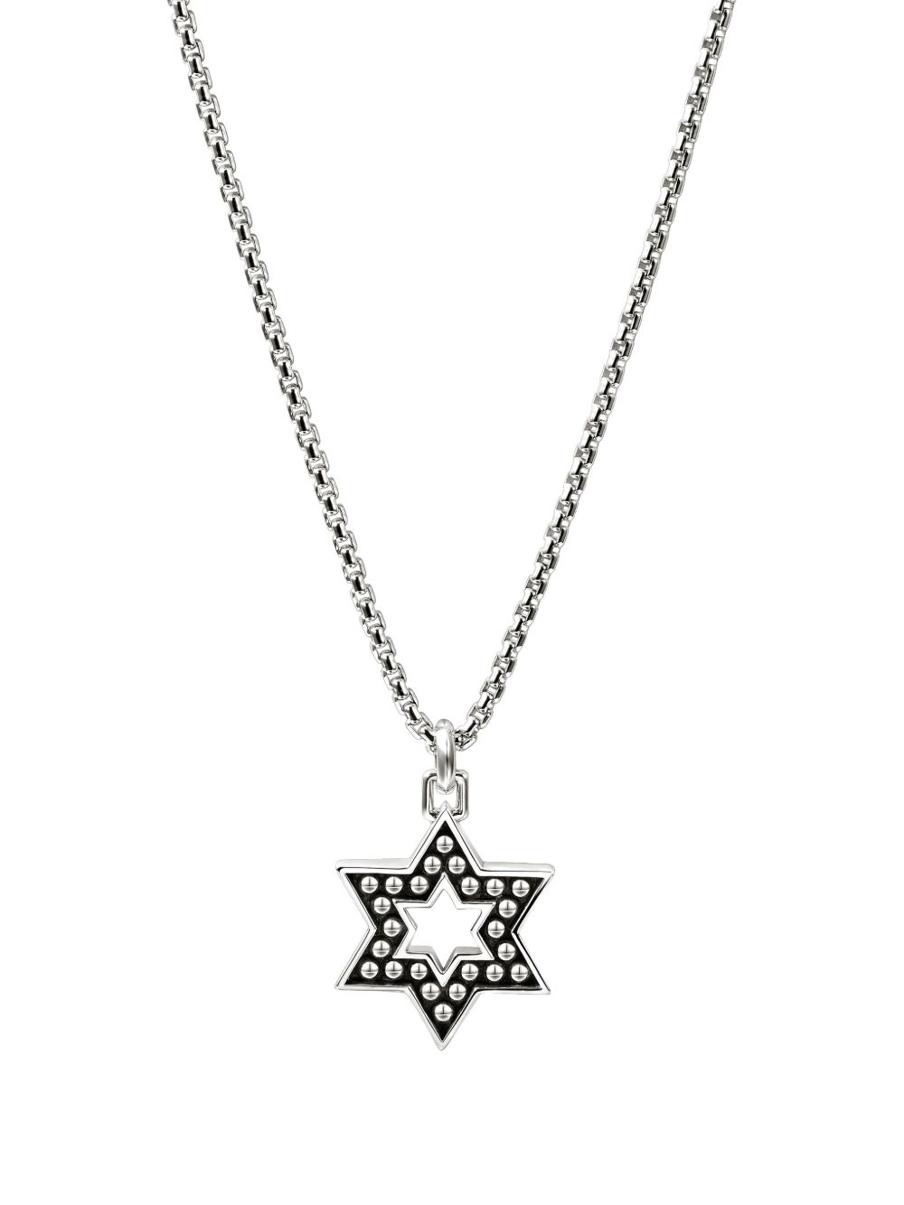 Sterling silver Star of David necklace.