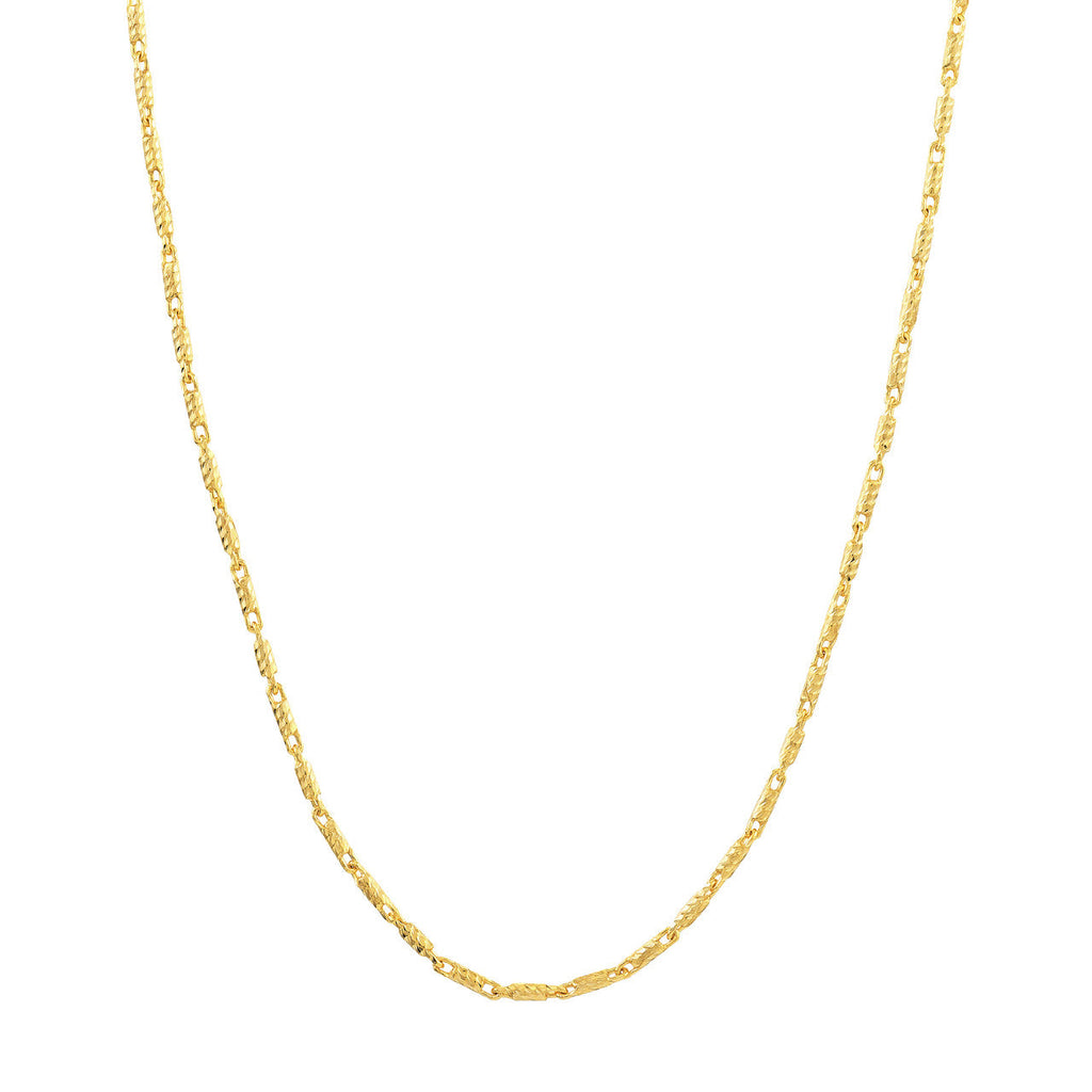 14K yellow gold Lumacina chain, polished finish.