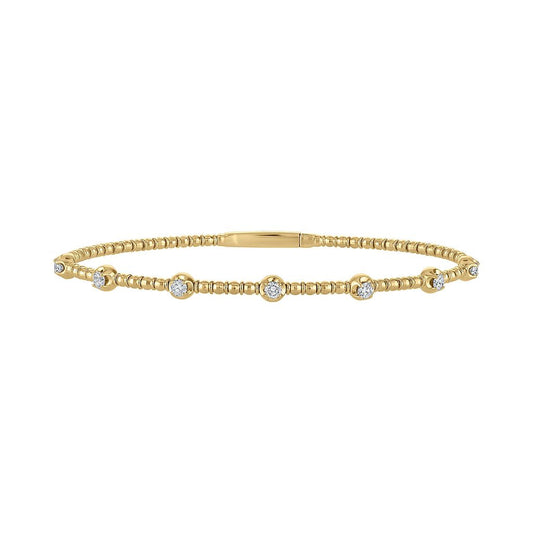 ReMARKable Designs Natural Diamond Bracelet in 14 Karat Yellow Gold with 0.42ctw Round Diamonds