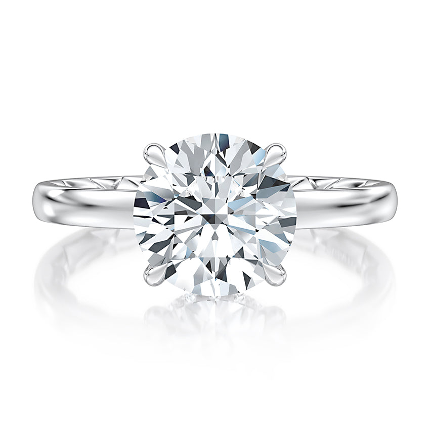 A. Jaffe Hidden Accent Solitaire Natural Diamond S