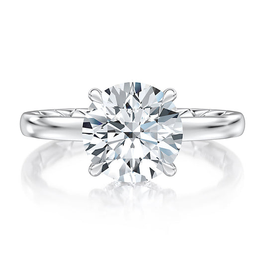 A. Jaffe Hidden Accent Solitaire Natural Diamond S