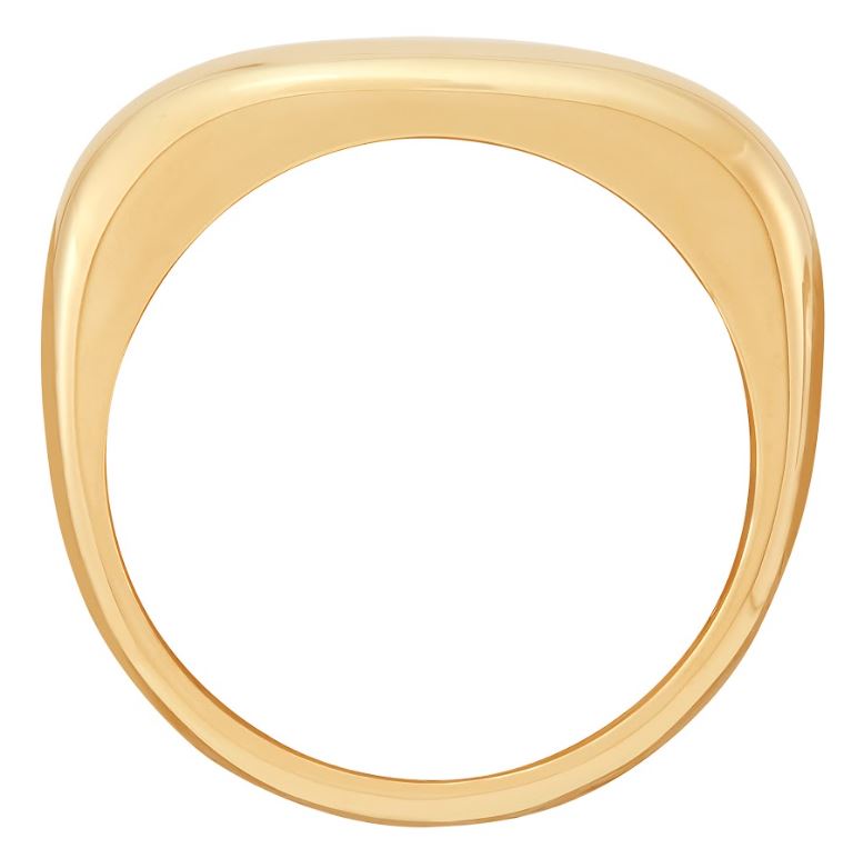14K yellow gold carved band, polished finish.