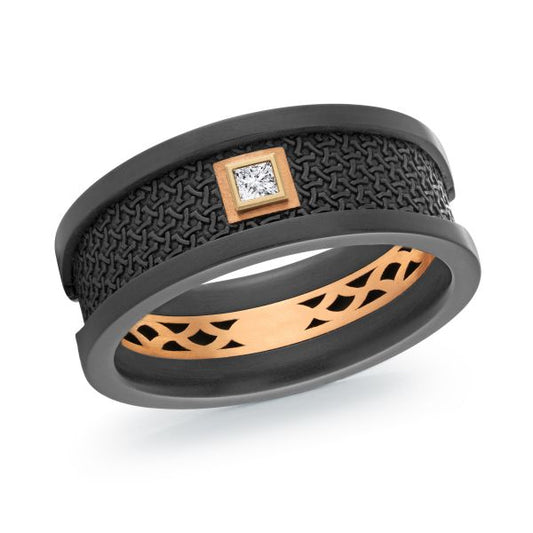 Marks Signature Men's Natural Diamond Wedding Band