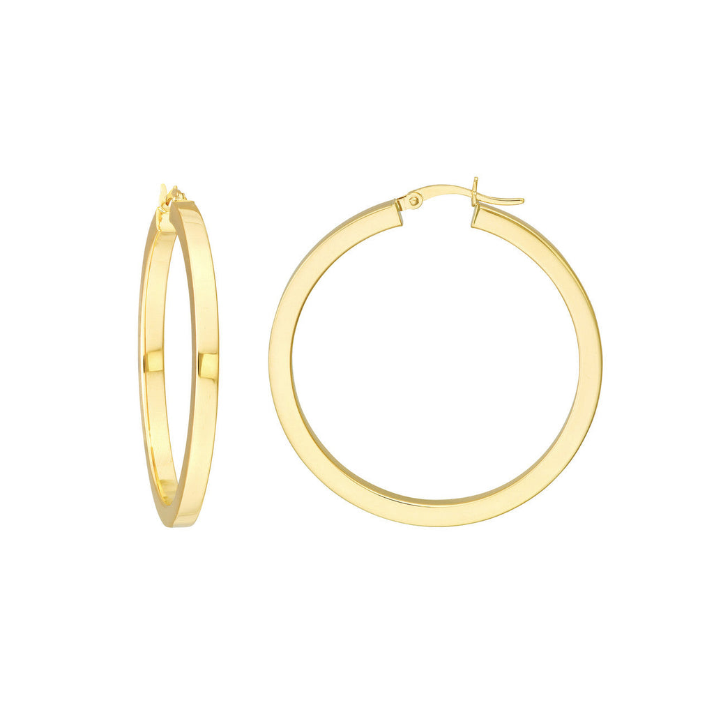 14K Yellow Gold Large Hoop Earrings