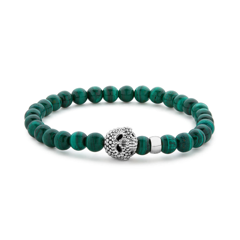 LAGOS Men's Green Gemstone Bracelet in Sterling Si